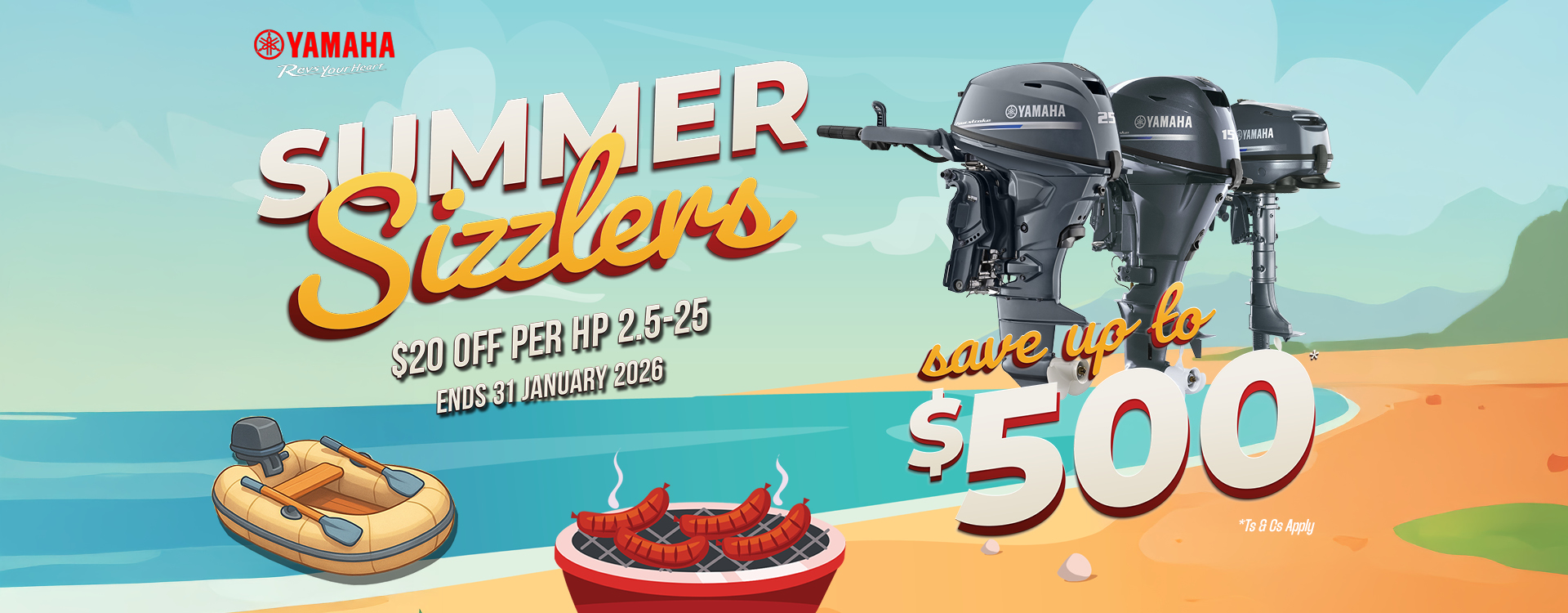 SUMMER SIZZLERS SAVE $20 OFF PER HP  2.5 - 25HP ONLY